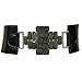 WIDE BLACK CRACKLE ONYX RHINESTONE STRETCH BELT - M/L