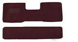 A Set of Truck / Van / SUV Plush Carpet Floor Mats - 1 Front and 1 rear runner - Burgundy