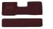 A Set of Truck / Van / SUV Plush Carpet Floor Mats - 1 Front and 1 rear runner - Burgundy