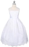 New Box Pleated Organza Dress with Sweetheart Neckline ~ Flower Girl or Communion ~ 2 to 12 Girls