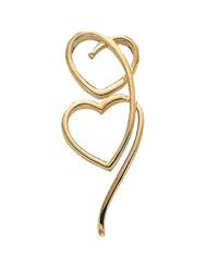 14K Yellow Gold Pendant Metal Fashion Heart Pendant