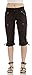 Classic Designs Womens Stretch Poplin Elastic Waist Cargo Capri (S-3X)