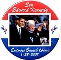 3" -Sen. Edward Kennedy Endorses Barack Obama BUTTON