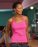 Cotton Semi-Sheer Spaghetti-Strap Tank Top