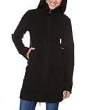 Bench Damen Fleecejacke mit Stehkragen LONG SLIM SWEAT, black-charcoal, XS, BLEA0016B_BK001-GY002