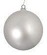 Huge Matte Silver Commercial Shatterproof Christmas Ball Ornament 15.75" (400mm)