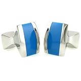 Stainless Steel With Blue Agate CuffLinks