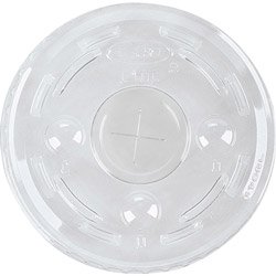 Dart L10C Clear Plastic Flat Lids w/Straw Slot for 9 and 10 Oz Cups (DCCL10C) Category: Cup Lids