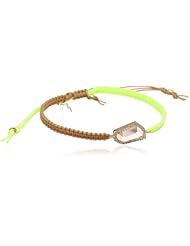 Tai Braided Cord with Glass and Cubic Zirconia Bracelet, 2.5"