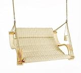 Sand Finish Double Basket Weave Outdoor Hanging Lounger Chair