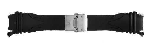 TechnoMarine 3302 Reef 20-mm Black Rubber Strap with buckle and Side Rubber