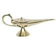 Incense Burner Genie Lamp, Etched Brass