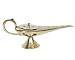 Incense Burner Genie Lamp, Etched Brass