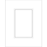Savage ProMatte, Double 16 x 20 Photo Mat with 11 x 14 Opening, Bevel Cut, Acid Free, Dual Colors: Polar White / Polar White