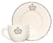 Majolica Ceramic Pottery Crown Cup and Saucer 3" H 10 oz