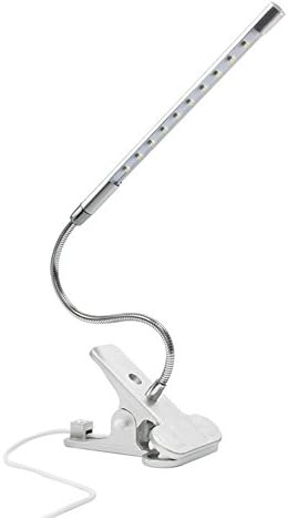 Lslight Mini Probe Stick Flexible Clip On LED Hobby Table Desk Reading USB Light Lamp Touch Dimmable On-Off (Silver)