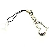 Gem HOLLOW HEART Cell Phone Charm