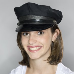 Black Police Hat