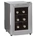 Vinotemp VT-6TEDS Thermo-Electric Digital 6-Bottle Wine Chiller, Black and Stainless