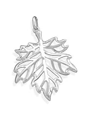 Polished Maple Leaf Pendant