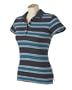 Ladies' Newport Sheer Cotton Pique Polo in Solid or Stripe, Storm/Multi, XL