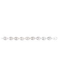 Silver 7.5" Rhodium Finish 12mm Shiny Puff Mariner