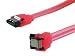 IPCQUEEN 10 inch SATA 3.0 cable straight to right angle ,UV red color