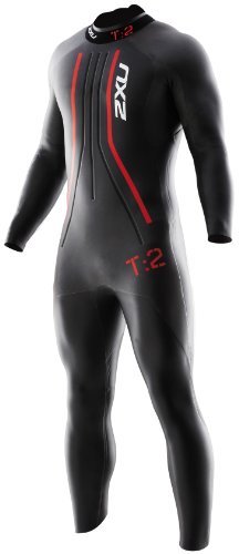 2XU Men's T:2 Team Wetsuit, Black/Red, Medium