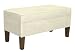 White Micro-Suede Storage Bench