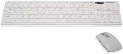 LaptopAcc White 2.4Ghz Wireless Keyboard Nano USB Receiver And Laser Mouse Combo For Windows 8, 7, Vista, XP PC,Laptop ,Desktop