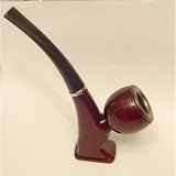 Burgundy Shiny Standing Pipe for Tobacco Smoking Paris