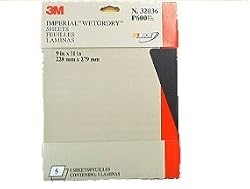 3M Imperial Wetordry Sheet, 9 in x 11 in, Grade P600, Pack of 5 Sheets
