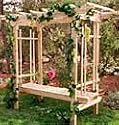 Large Cedar Garden Arbor w/ 5' Bench