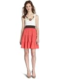 As U Wish Junior's Necklace Dress,Coral/Ivory,Small