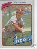 1980 Topps Tom Seaver Baseball Card #500 - Shipped In Protective Display Case!