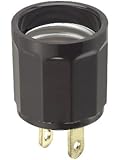 Leviton 61  660 Watt, 125 Volt, Polarized Outlet-to-Lampholder Adapter, Brown