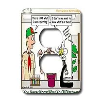 Rich Diesslins Funny KNOTS Scouting Cartoons - You Never Know What Youll Discover - Plant Science - Light Switch Covers - 2 plug outlet cover