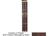 Wine Cellar Innovations Designer Series Collection Poplar with Classic Mahogany Stain 3-Column Individual Bottle Rack with Display 72x14x13-in.