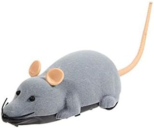 Funny Electric Remote Control RC Mouse Animal Toys Pet Cat Toys Gift for 3+ Year Kids Children (Grey)