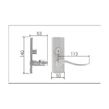 LIXIL メンテナンス部品 リビング建材用部品 ドア ハンドル スタイルAタイプ把手シリンダー錠 サテンゴールド[MZTZTAC05]