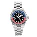 Luminox Watches World Traveler, Black Dial, Red & Blue Bezel, Steel Bracelet