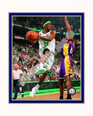 Photo File Boston Celtics Rajon Rondo 2008 Finals Game 6 Action 8X10 Matted Photo