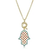 LK Designs Summer Breeze Gold Colored Hamsa Necklac