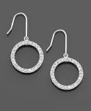 Sterling Silver & Cubic Zirconia Circle Earrings