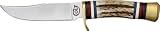 Colt Knives 411 Medium Skinner Fixed Blade Knife with Round Design Genuine Stag Handles