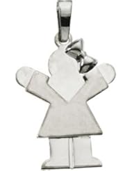 Genuine Ibiza 14K White Gold Kids Love Girl Pendant 19.50X14.00 mm Grams 1.4.100% Satisfaction Guaranteed.