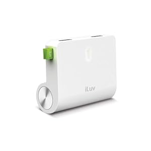 iLuv IAD710WHT RockWall, Dual USB Wall Charger for iPad/iPhone/iPod - Retail Packaging - White