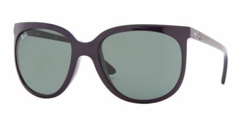 RAY-BAN RB 4126 CATS 1000 737 Dark Violet/Crystal Green Sunglasses, 57-19-140