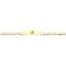 14K Gold NFL Cleveland Browns Logo ID Figaro Chain Bracelet 8