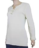 Lauren Ralph Lauren Womens L/S Lace Up Sweater White 230151856-Colony-CR